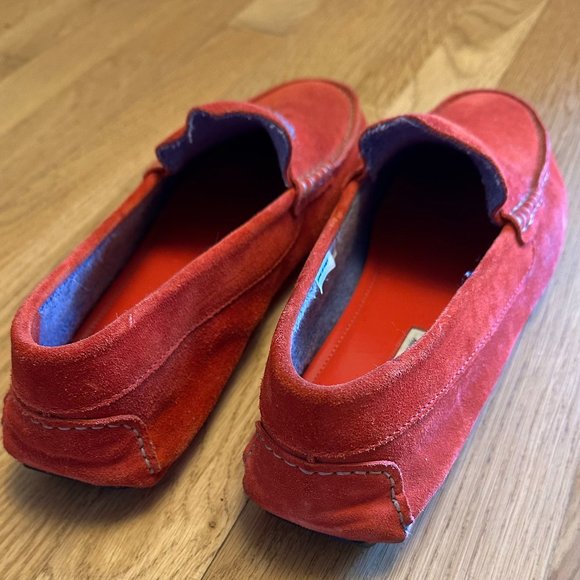 GORGEOUS Manolo Blahnik Suede Drivers, Mens Size 9, Red Suede, Great Condition! - Picture 5 of 9